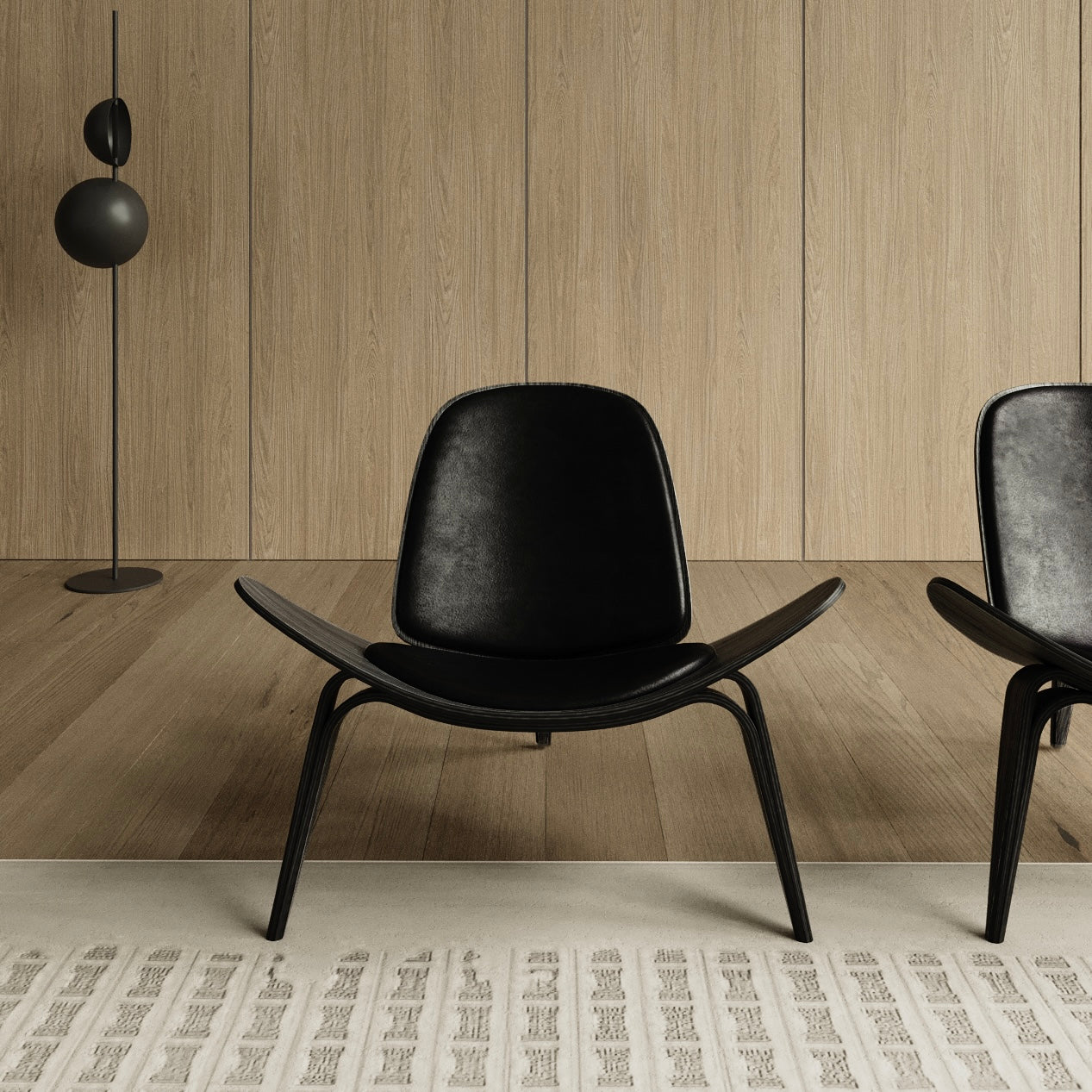 كرسي شيل أسود