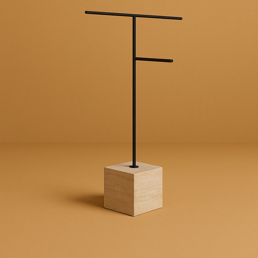 Roan Towel Holder Travertine