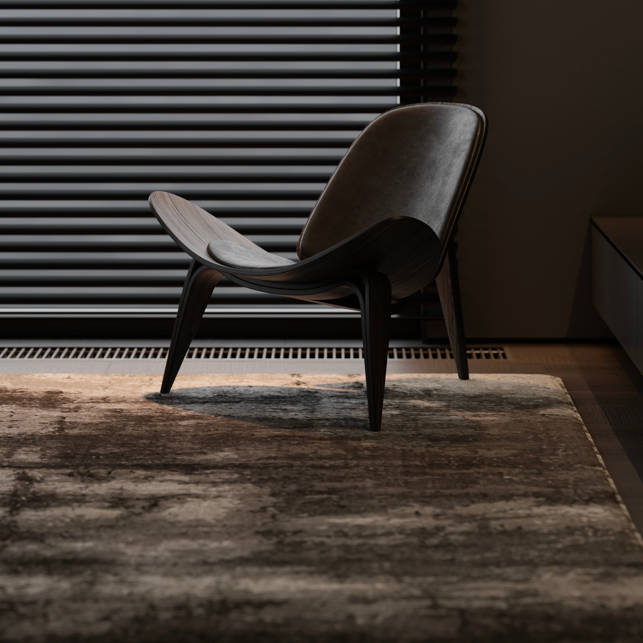 كرسي شيل أسود