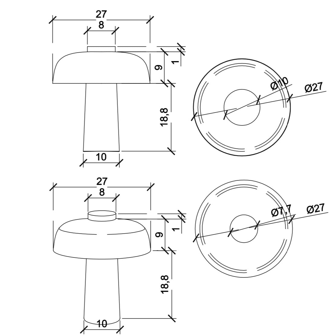 Mushroom Table Lamp - dezania