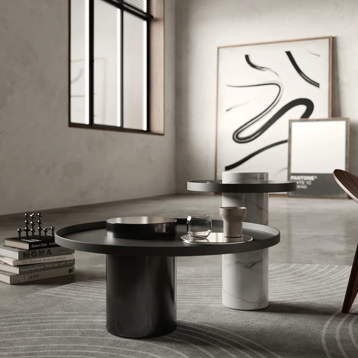 Blanco Side Table - Black - dezania