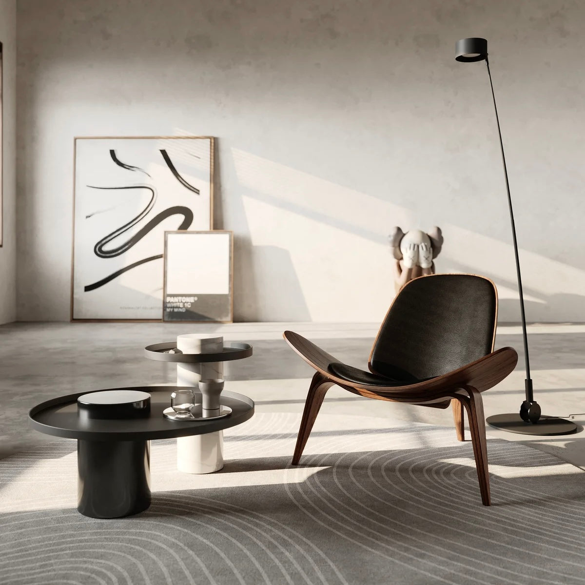 Blanco Side Table - Black - dezania