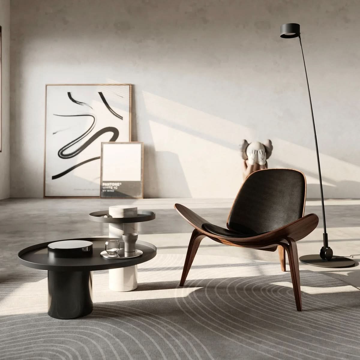 Blanco Side Table - Black - dezania