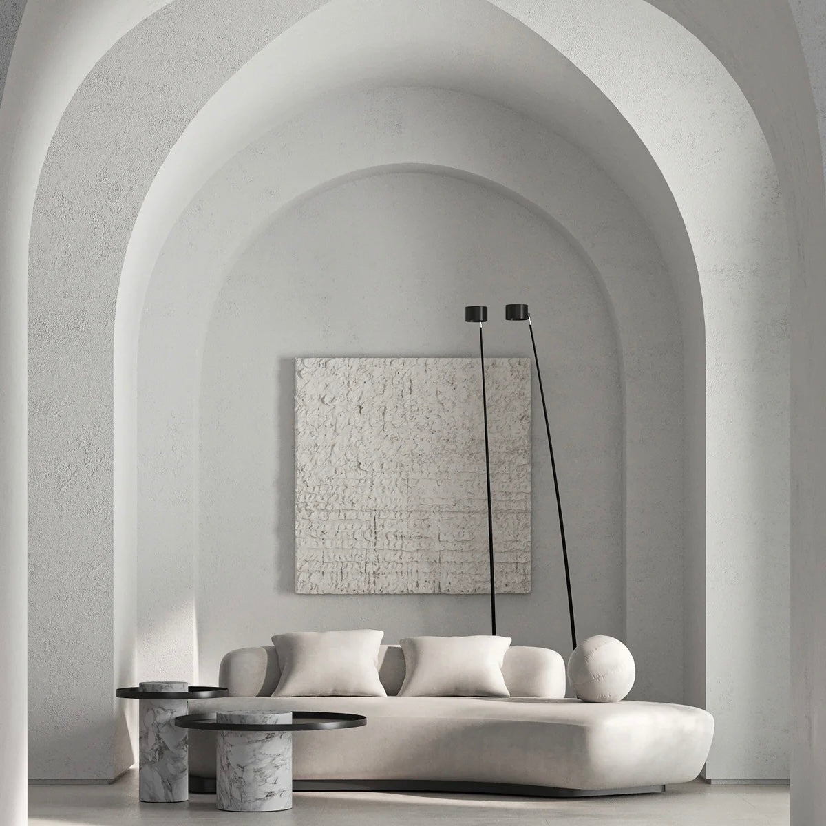 Blanco Side Table - White - dezania