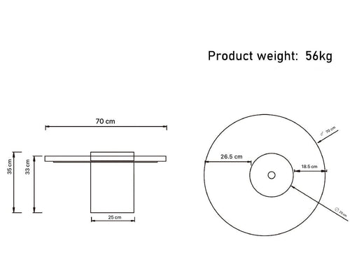 Blanco Side Table - White