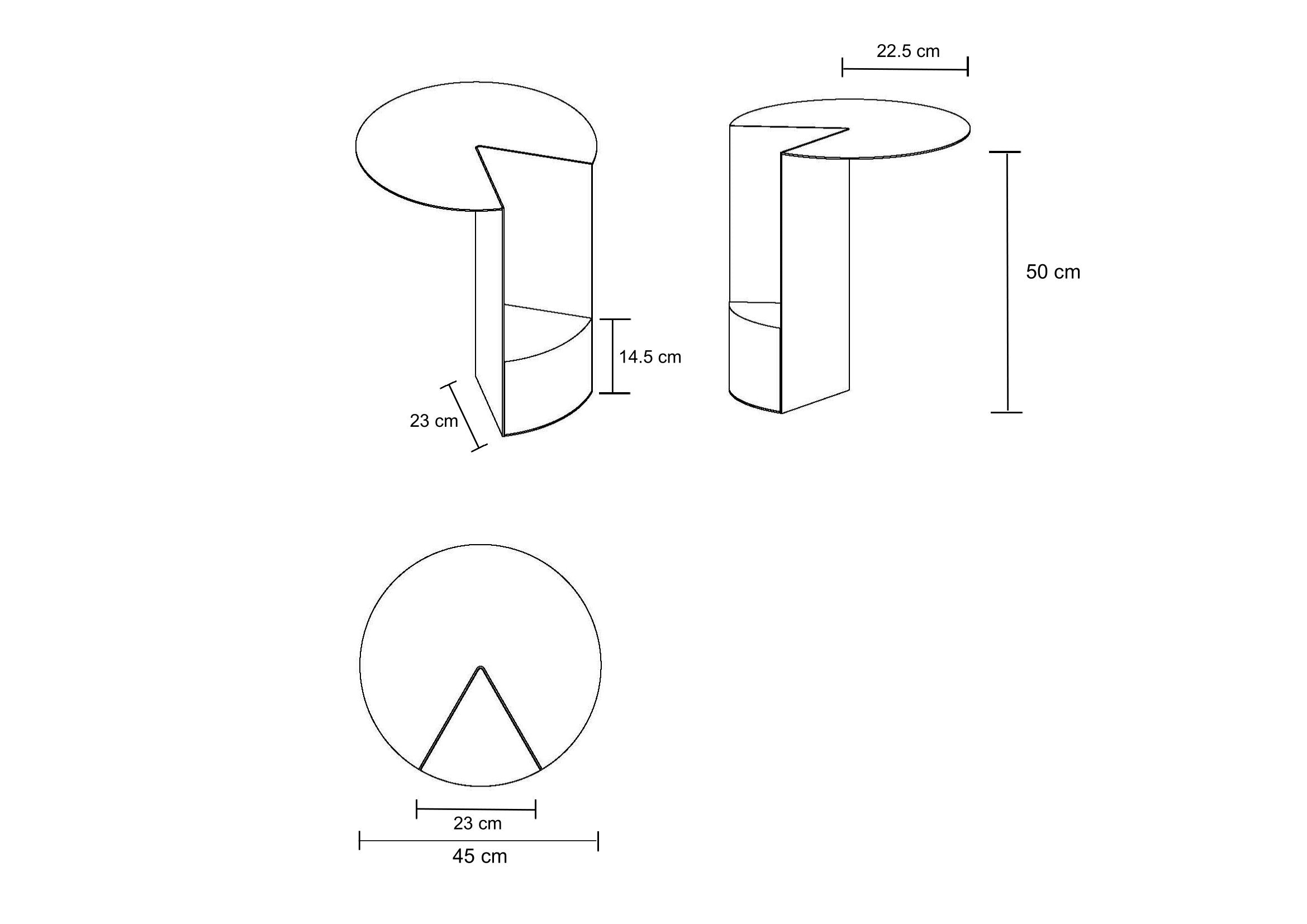 Vee Side Table - dezania