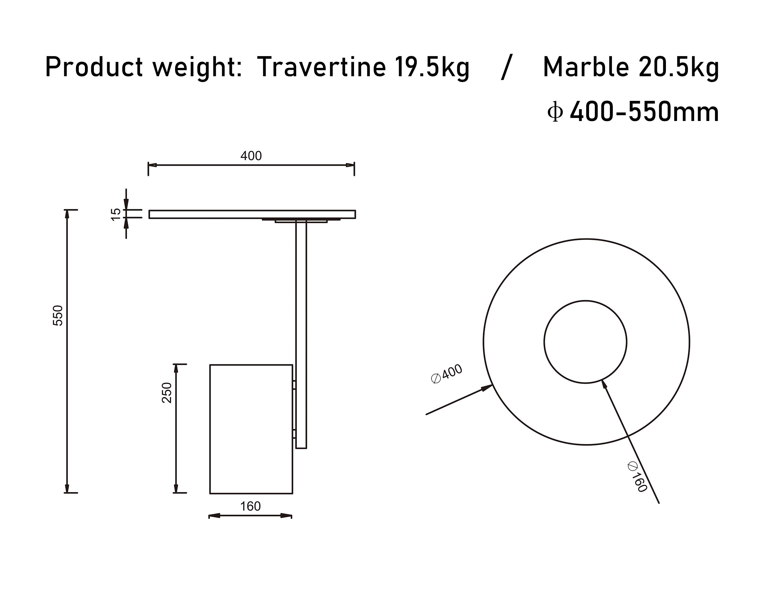 Laspresso Travertine Side Table - dezania