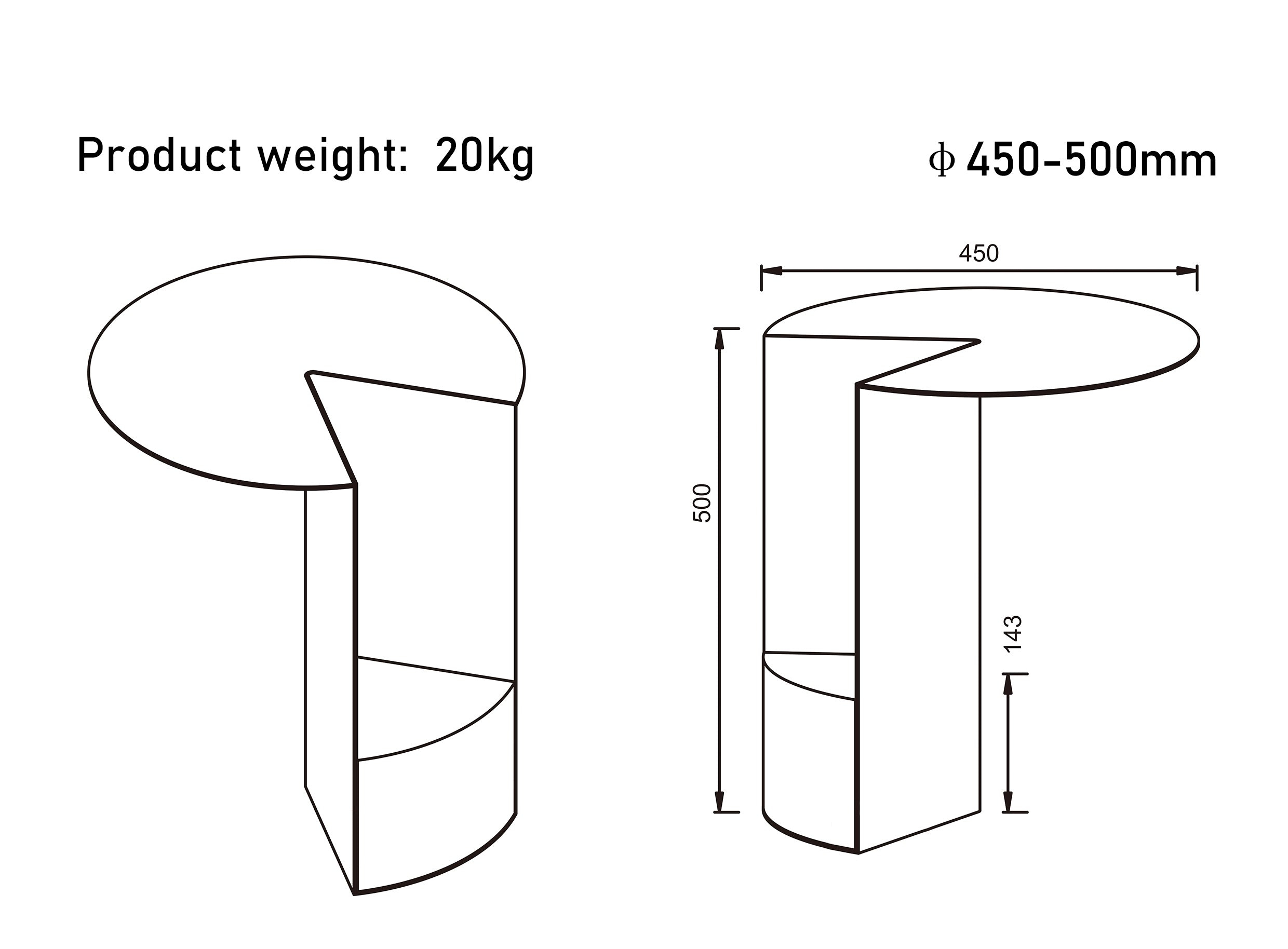 Vee Side Table - dezania