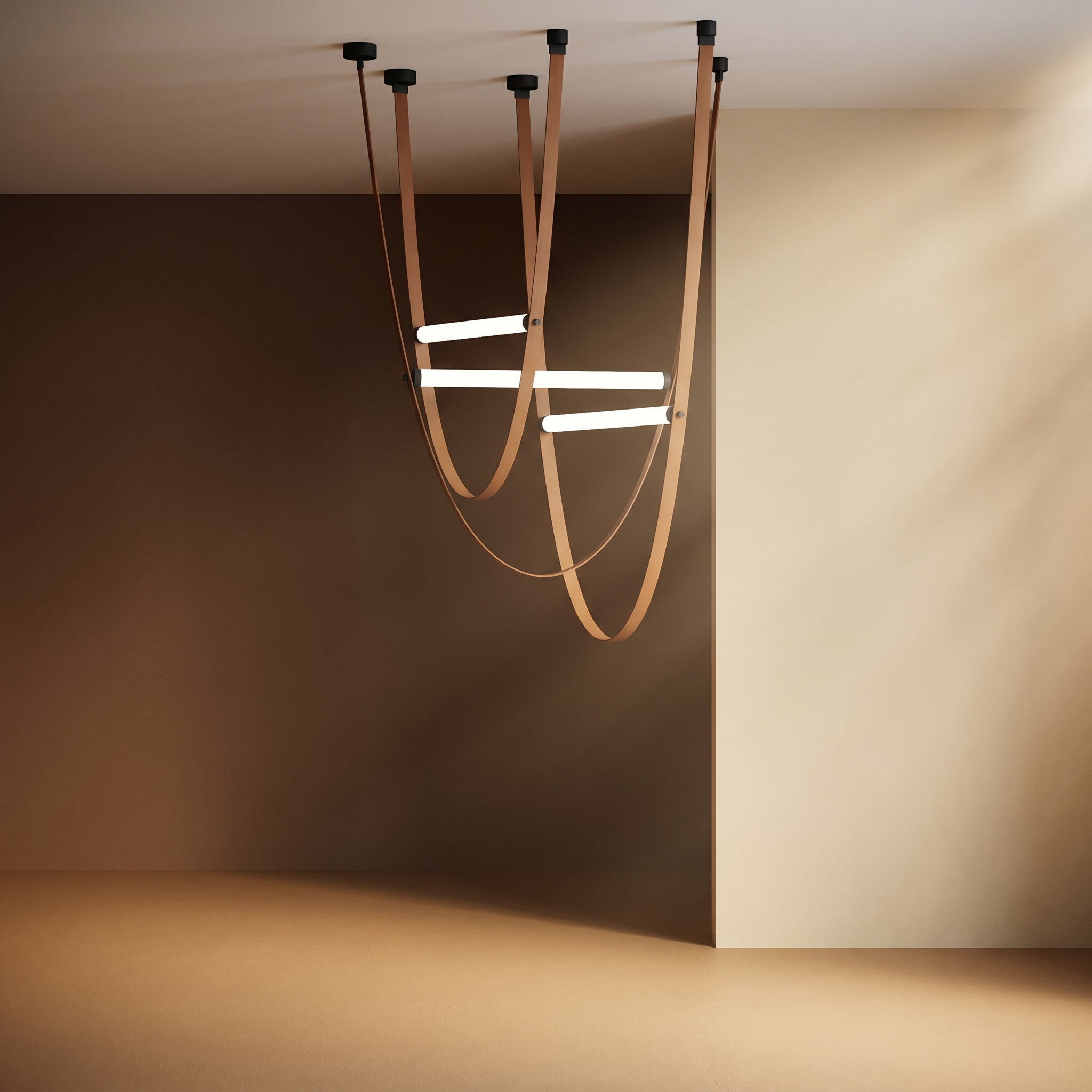 Wireline Brown Large Pendant Light