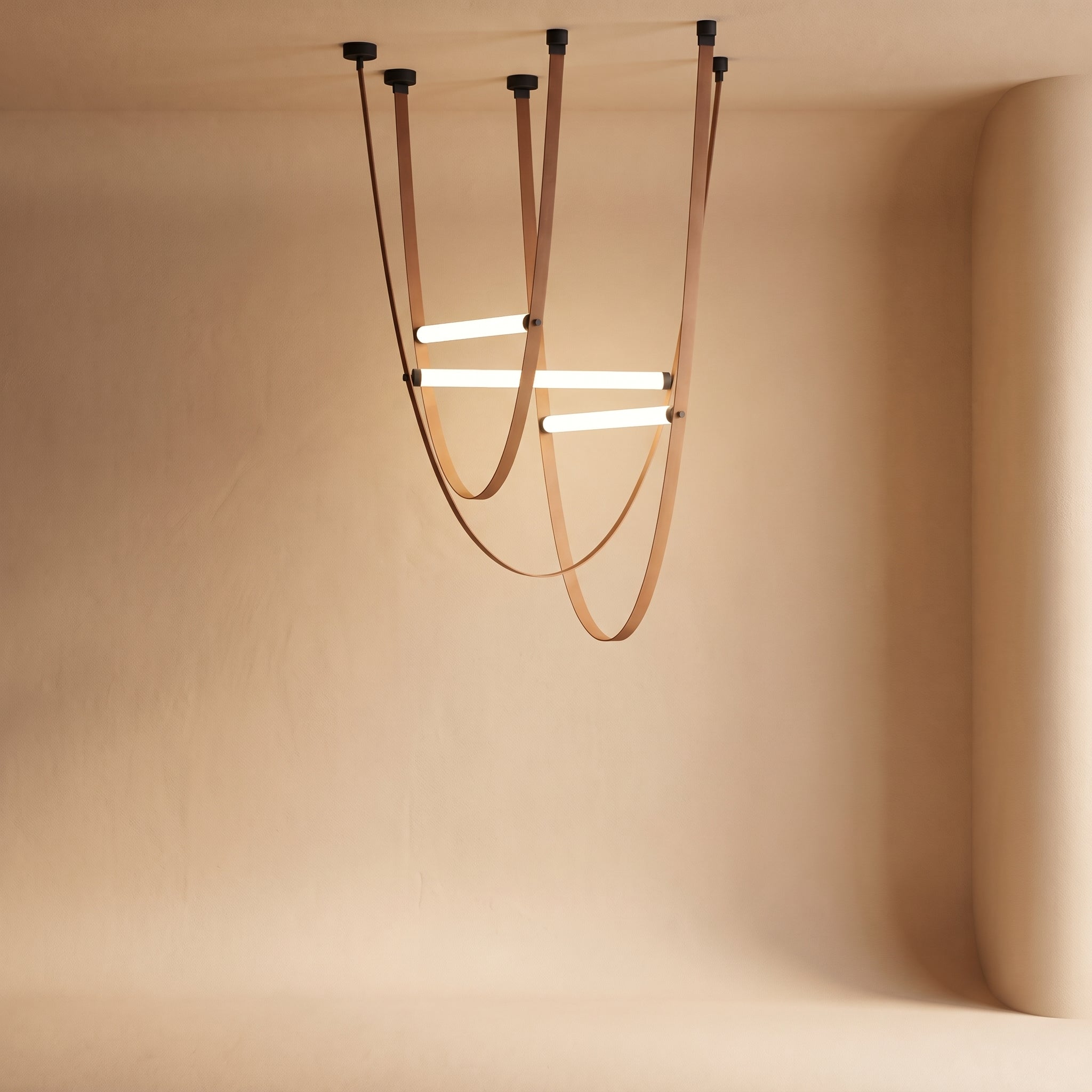 Wireline Brown large pendant lamp