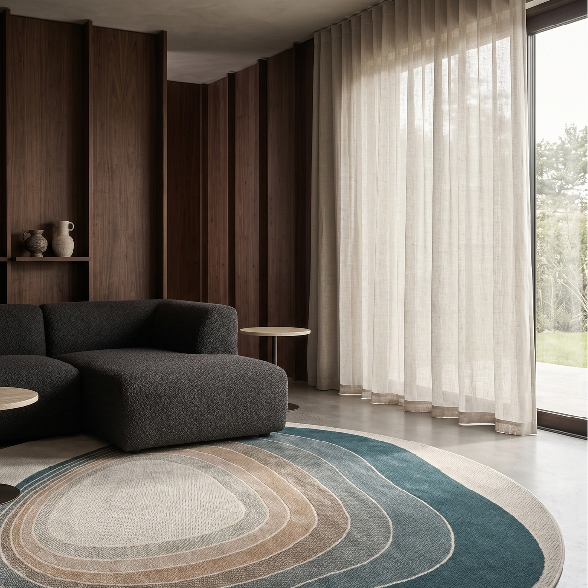 Close view of the Waha rug