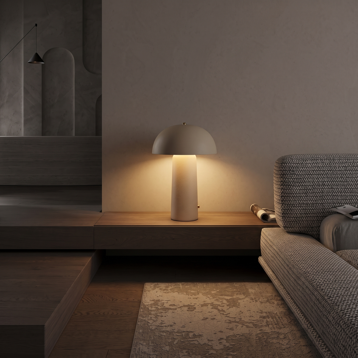 Close view of the Adora Ivory table lamp